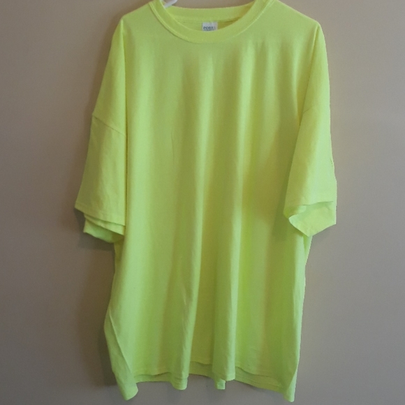Mens Port co. Neon Yellow Tee.Shirts - Picture 1 of 3